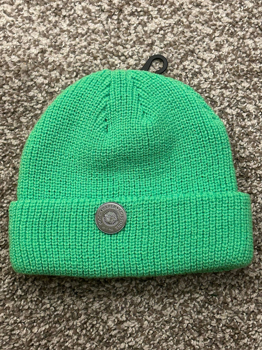 Fisherman Beanie   Olive Green w/silver pin